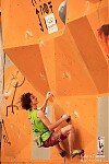 Adam Ondra about to jump to victory